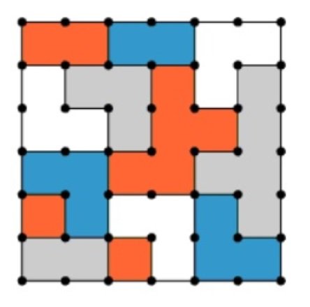 Quilt Pattern Diagram Square quilt pattern diagram with colored regions